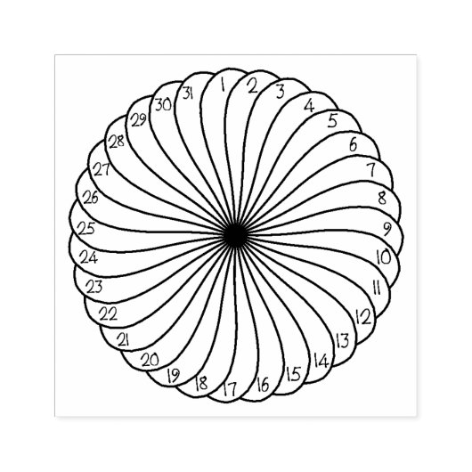 Mandala Maandelijkse Tracker voor Bujo Wood Art St Rubberstempel (Afrduk)