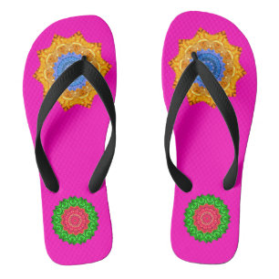 Mandala Magic Chakra Verbetering Fuschia Teenslippers