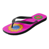 Mandala Magic Chakra Verbetering Fuschia Teenslippers (Schuin)