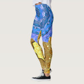 Mandala Magisch Blauw & Goud Leggings (Links)