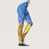 Mandala Magisch Blauw & Goud Leggings (Rechts)