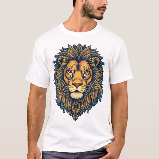 Mandala Mane Lion T-shirt (Voorkant)