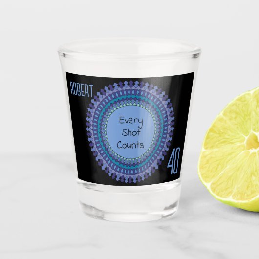 Mandala Mannen Shot Glas (Voorkant)