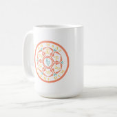 Mandala Mantra 2-tone koffie Mok (Voorkant links)