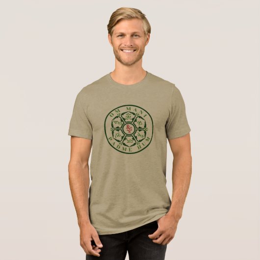 Mandala Mantra Tri-Blend Shirt (Voorkant volledig)