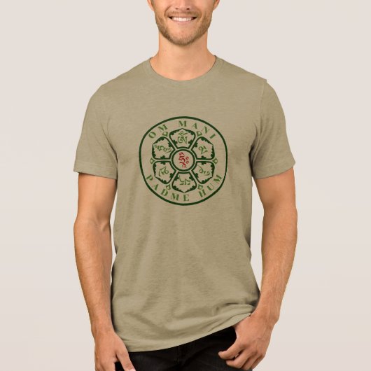 Mandala Mantra Tri-Blend Shirt (Voorkant)