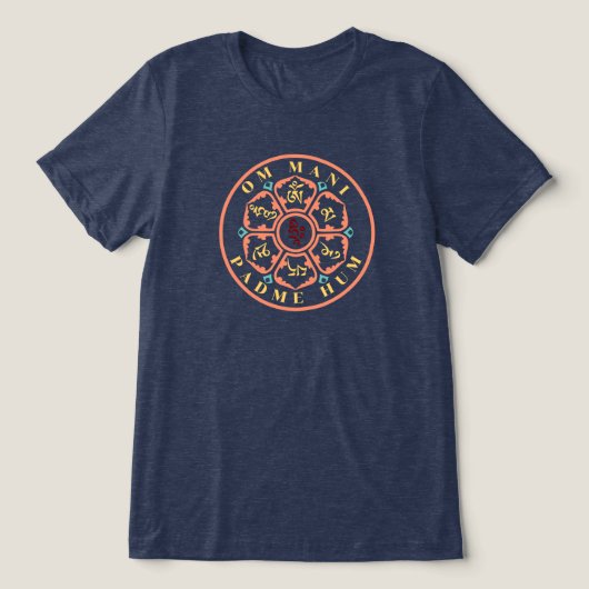 Mandala Mantra Tri-Blend T-shirt (Design voorkant)