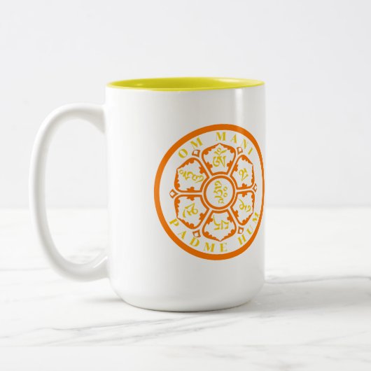 Mandala Mantra Tweekleurige Koffiemok (Links)