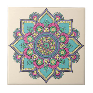 Mandala/Marokkaans Tile Patroon  Tegeltje