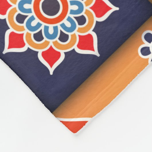 Mandala/Marokkaans Tile Pattern Fleece Deken (Hoek)