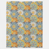 Mandala/Marokkaans Tile Pattern Fleece Deken (Voorkant)