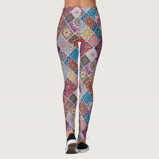 Mandala/Marokkaans Tile Pattern Leggings (Achterkant)