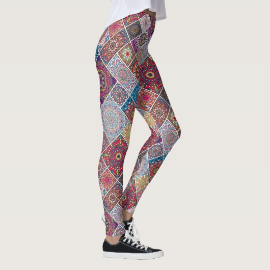 Mandala/Marokkaans Tile Pattern Leggings (Rechts)