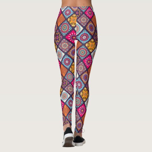 Mandala/Marokkaans Tile Pattern Leggings (Achterkant)