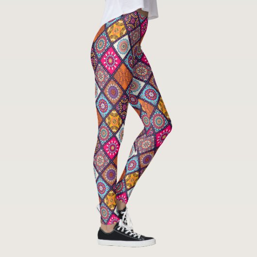 Mandala/Marokkaans Tile Pattern Leggings (Rechts)