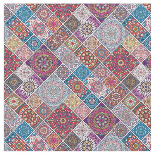 Mandala/Marokkaans Tile Pattern Stof (Close Up)