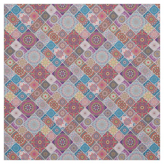 Mandala/Marokkaans Tile Pattern Stof (Swatch)