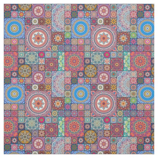 Mandala/Marokkaans Tile Pattern Stof (Swatch)