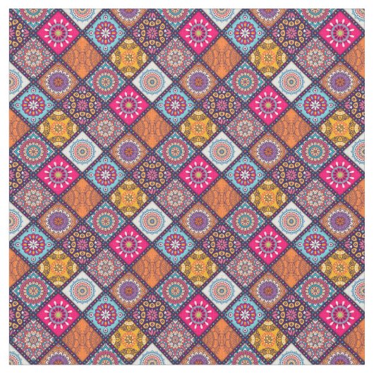 Mandala/Marokkaans Tile Pattern Stof (Close Up)