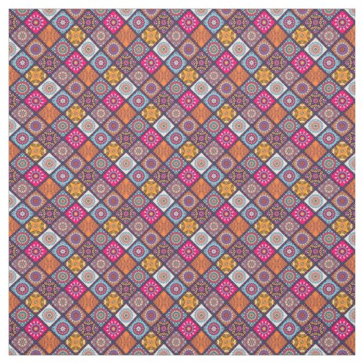 Mandala/Marokkaans Tile Pattern Stof (Swatch)