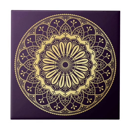 Mandala/Marokkaans Tile Pattern Tegeltje (Voorkant)