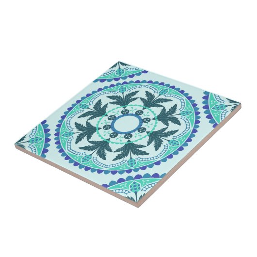 Mandala/Marokkaans Tile Pattern Tegeltje (Zijkant)