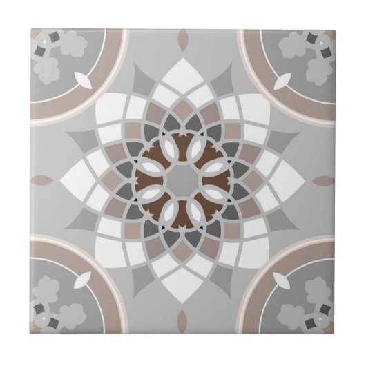 Mandala/Marokkaans Tile Pattern  Tegeltje (Voorkant)
