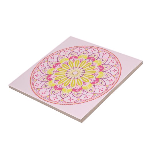 Mandala/Marokkaans Tile Pattern Tegeltje (Zijkant)