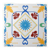 Mandala/Marokkaans Tile Pattern Tegeltje (Voorkant)