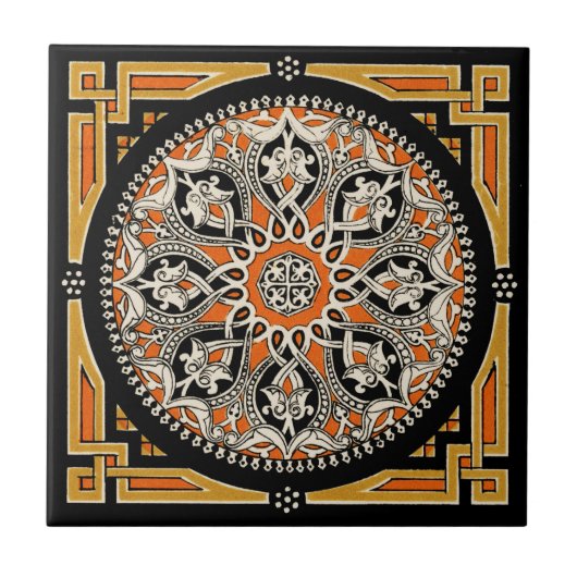 Mandala/Marokkaans Tile Pattern Tegeltje (Voorkant)