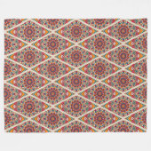 Mandala/Marokkaanse Tegel Pattern Blanket Fleece Deken (Voorkant (Horizontaal))