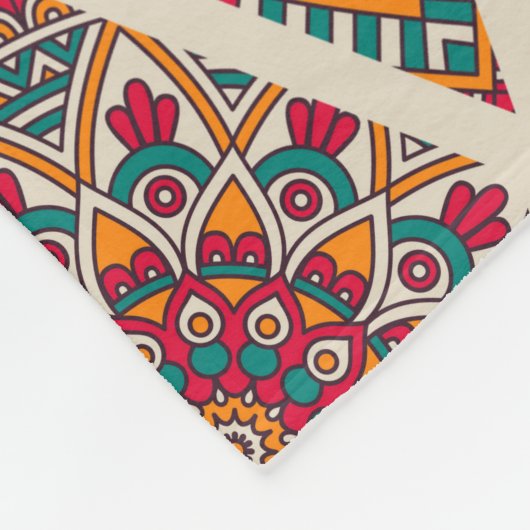 Mandala/Marokkaanse Tegel Pattern Blanket Fleece Deken (Hoek)