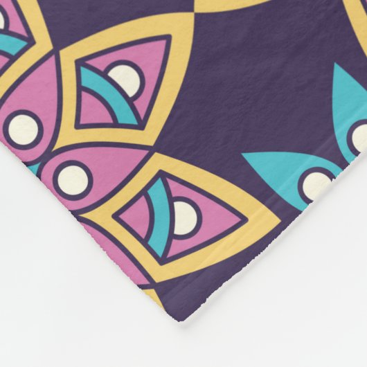 Mandala/Marokkaanse Tegel Pattern Blanket Fleece Deken (Hoek)
