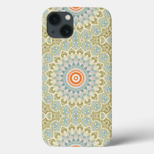 Mandala Medaillon in Groen, Blauw en Oranje Case-Mate iPhone Case