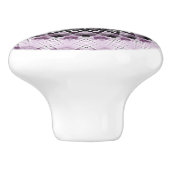 Mandala Medallion in Paarse en zwarte kleuren Keramische Knop (Zijkant)