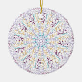 Mandala meditatie floral keramisch ornament (Voorkant)