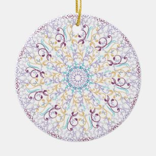 Mandala meditatie floral keramisch ornament