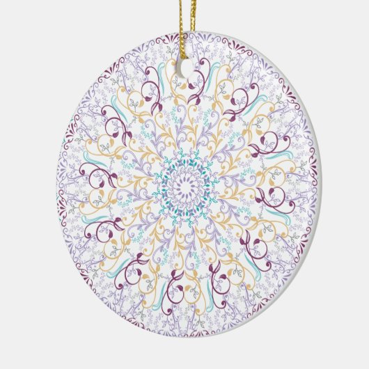 Mandala meditatie floral keramisch ornament (Links)