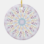 Mandala meditatie floral keramisch ornament (Achterkant)