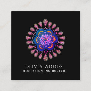 Mandala Meditatie Instructeur Vierkante Visitekaartje