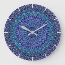 Mandala Meditation Blue Blauwgroen Paars Peacock