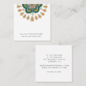 Mandala Meditation Instructor Vierkante Visitekaartje (Voorkant / Achterkant)