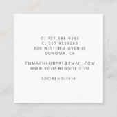 Mandala Meditation Instructor Vierkante Visitekaartje (Achterkant)