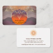 Mandala Meditation Yoga Lotus Boho Vintage Visitekaartje (Voorkant / Achterkant)