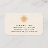 Mandala Meditation Yoga Lotus Boho Vintage Visitekaartje (Achterkant)