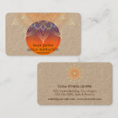 Mandala Meditation Yoga Lotus Boho Vintage Visitekaartje (Voorkant / Achterkant)
