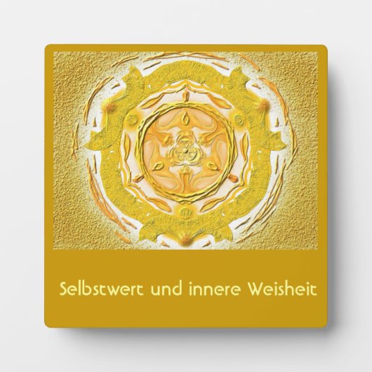 Mandala-Meditationsplatte, klein I-M Gold Fotoplaat (Voorkant)