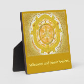 Mandala-Meditationsplatte, klein I-M Gold Fotoplaat (Voorkant)