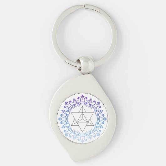 Mandala Merkaba Yoga Spiritueel Sleutelhanger (Voorkant)