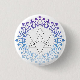 Mandala Merkaba Yoga Spirituele Meditation Ronde Button 3,2 Cm